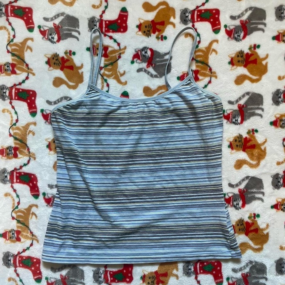 Calvin Klein Blue Stripe Tank Top Women’s Size M